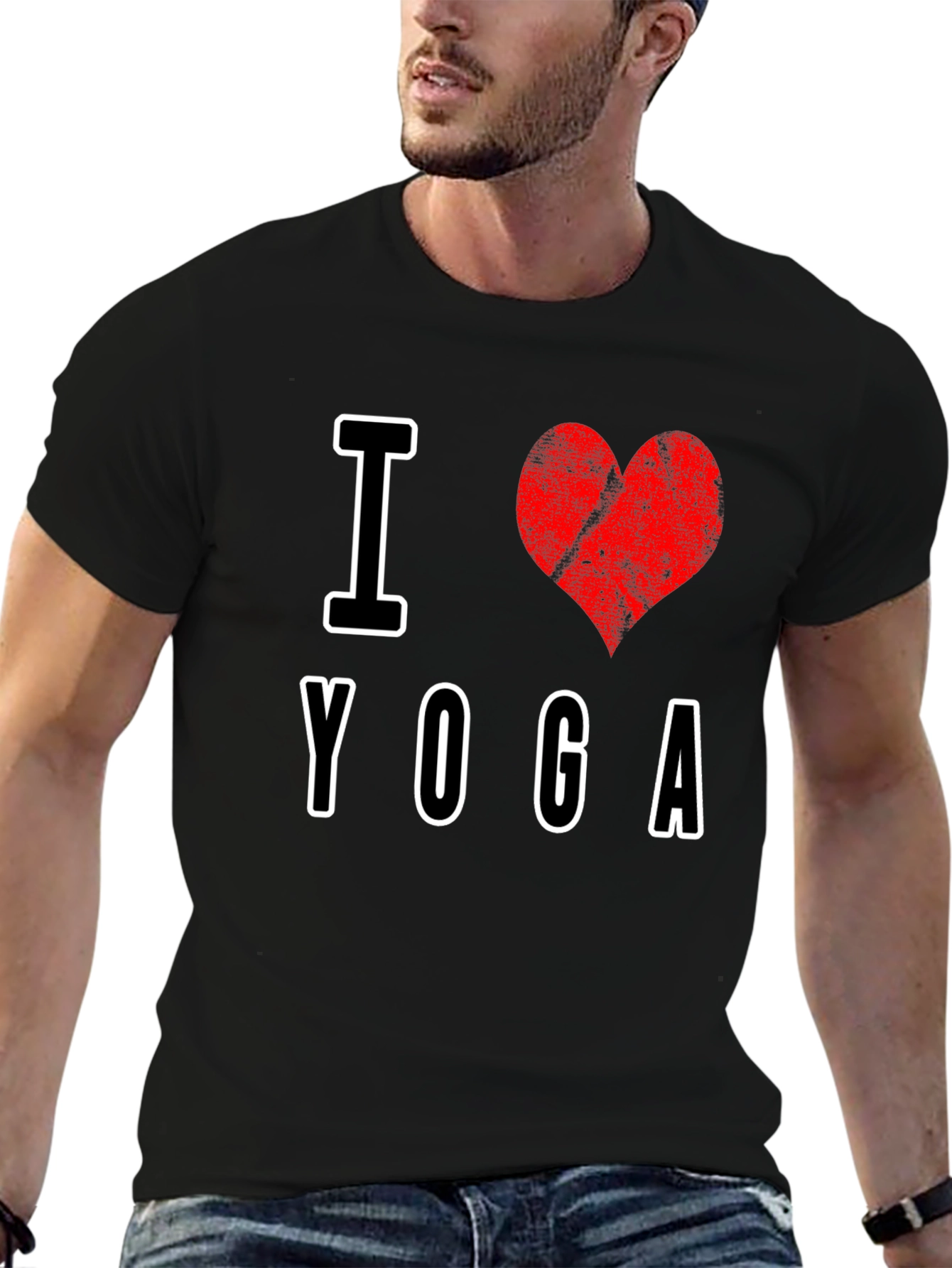 I Heart Yoga Black T-Shirt
