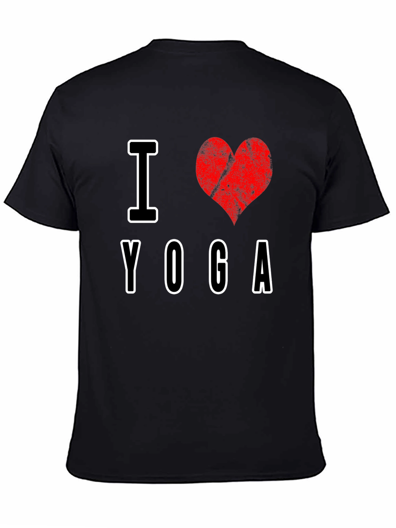 I Heart Yoga Black T-Shirt