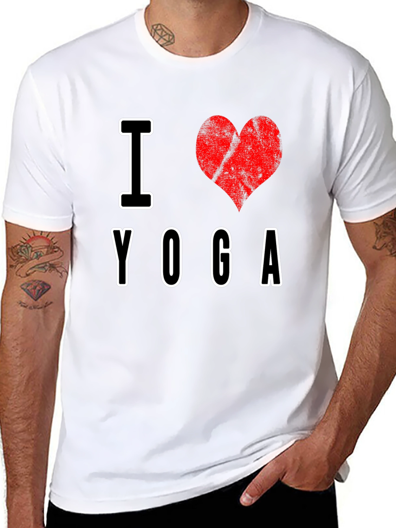 I Heart Yoga Black T-Shirt