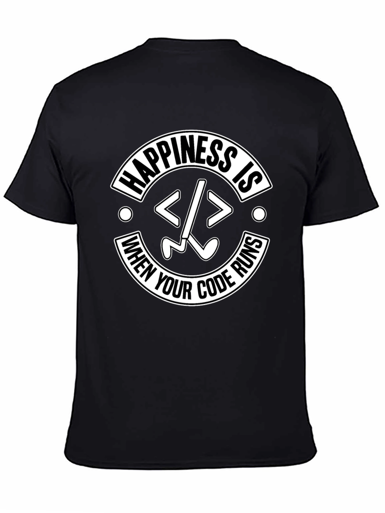 Happiness Is When Your Code Runs Programmer T-Shirt