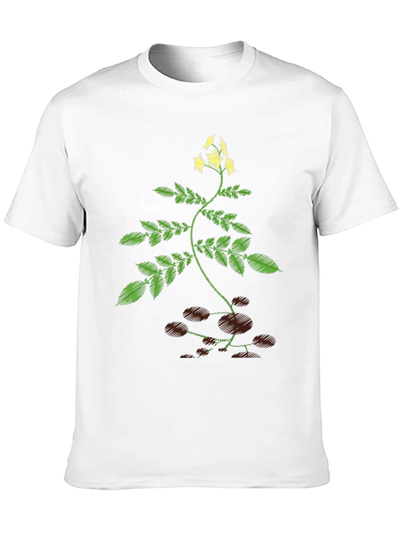 Nature-Inspired Black T-Shirt