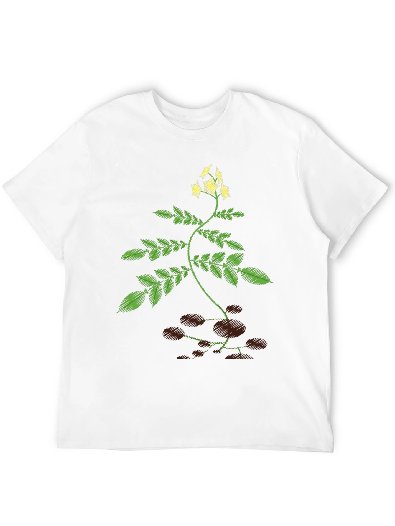 Nature-Inspired Black T-Shirt