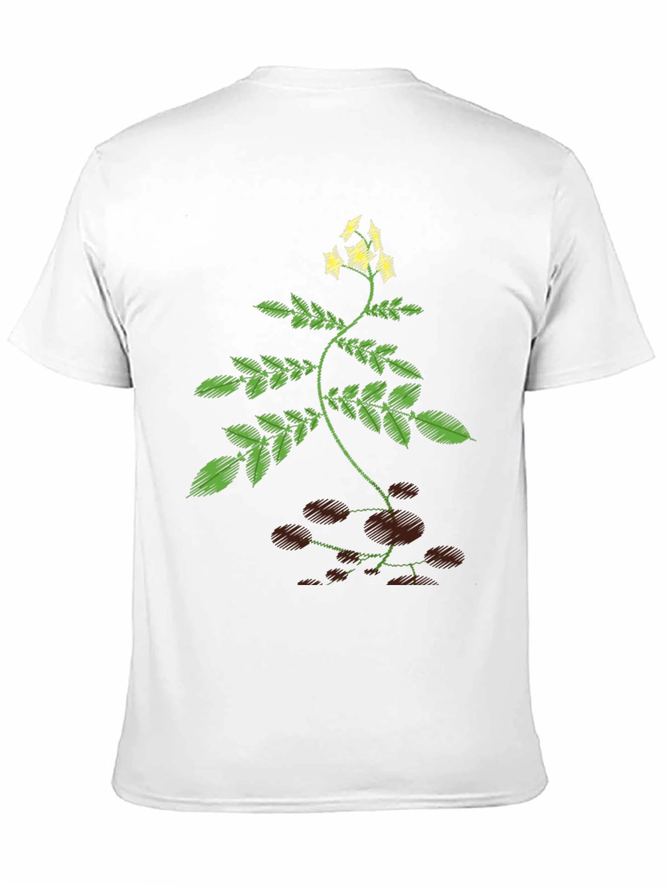 Nature-Inspired Black T-Shirt