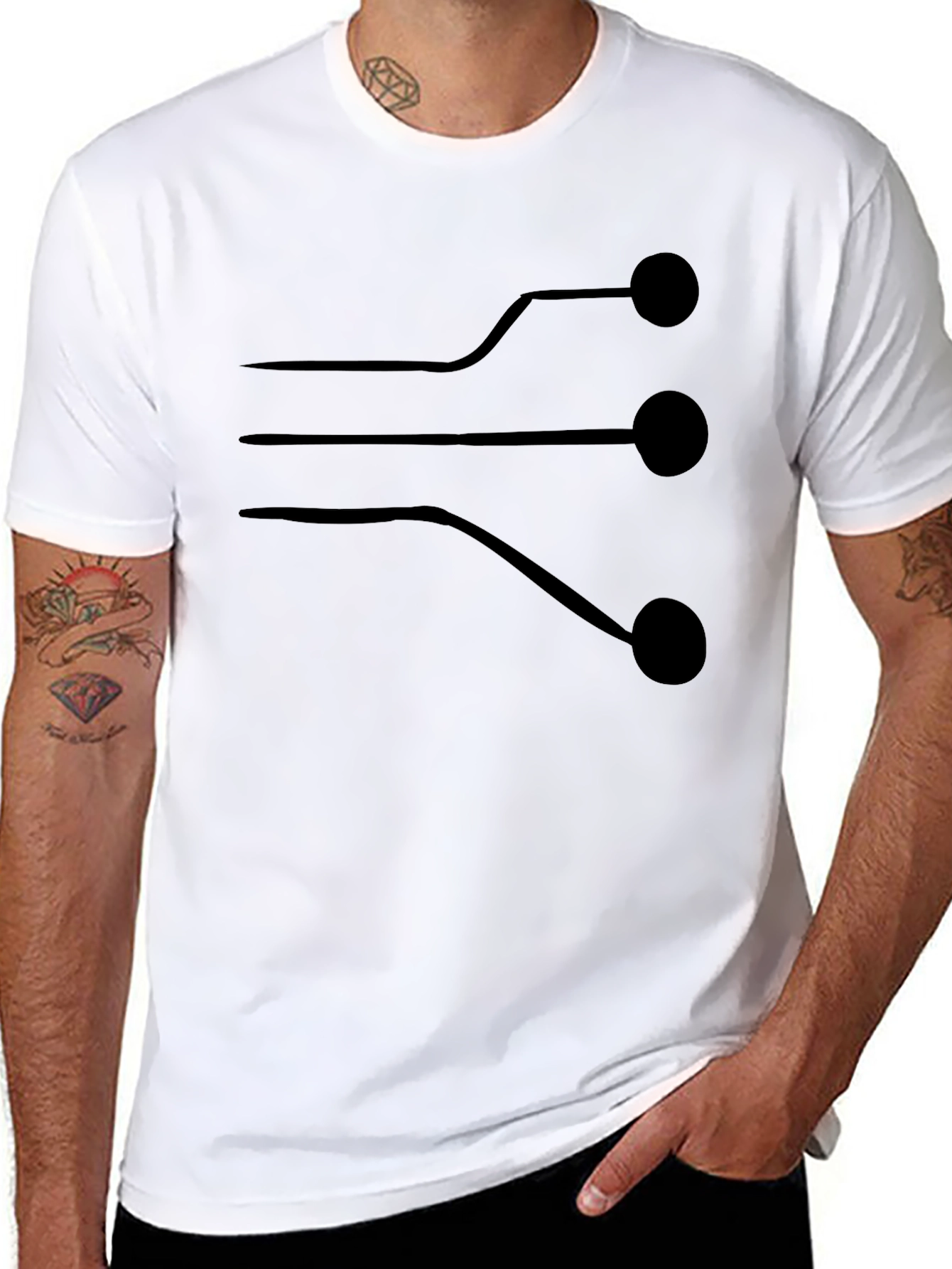 Circuit Board Graphic Tee - Black