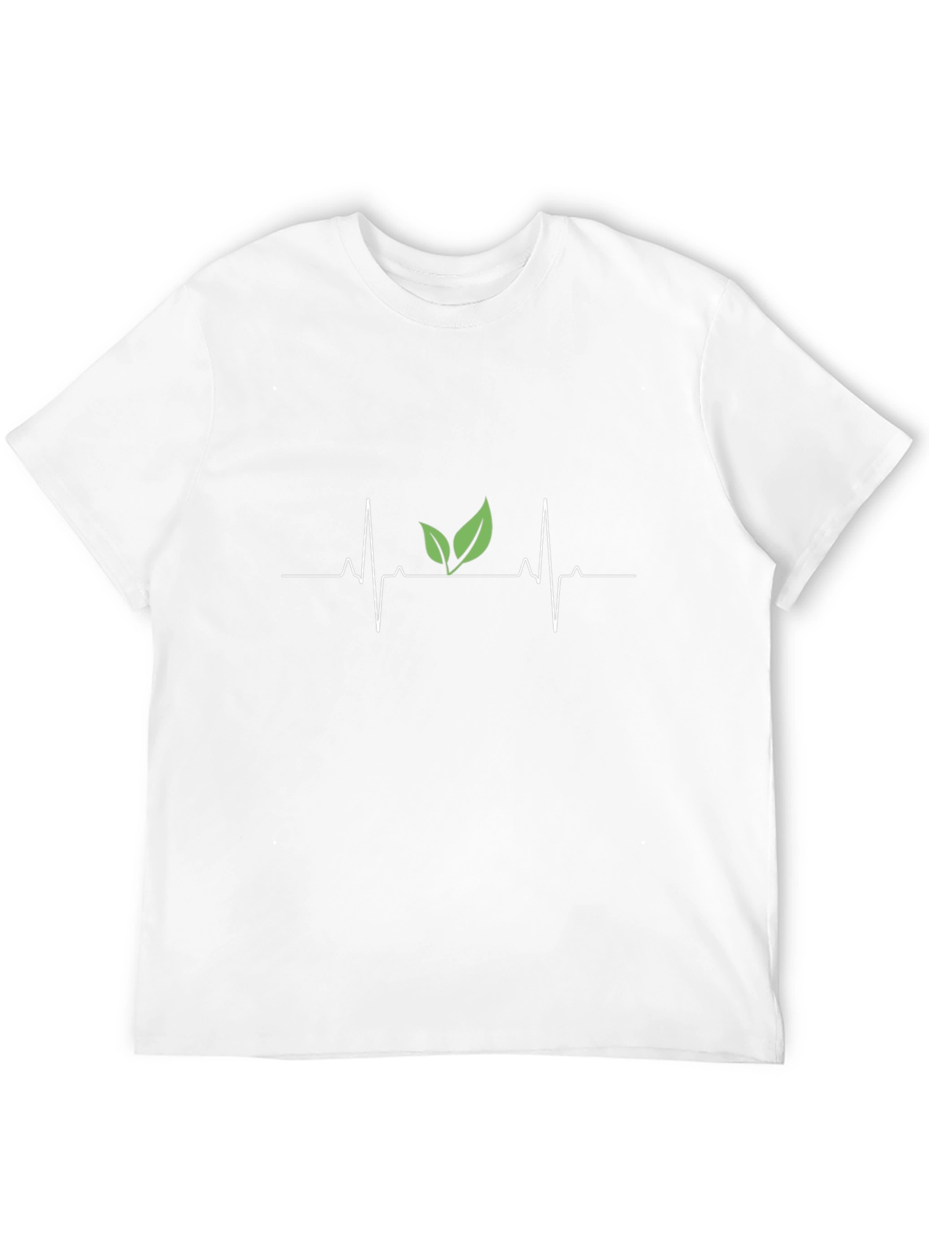 Vegan Heartbeat T-Shirt - Black Crew Neck