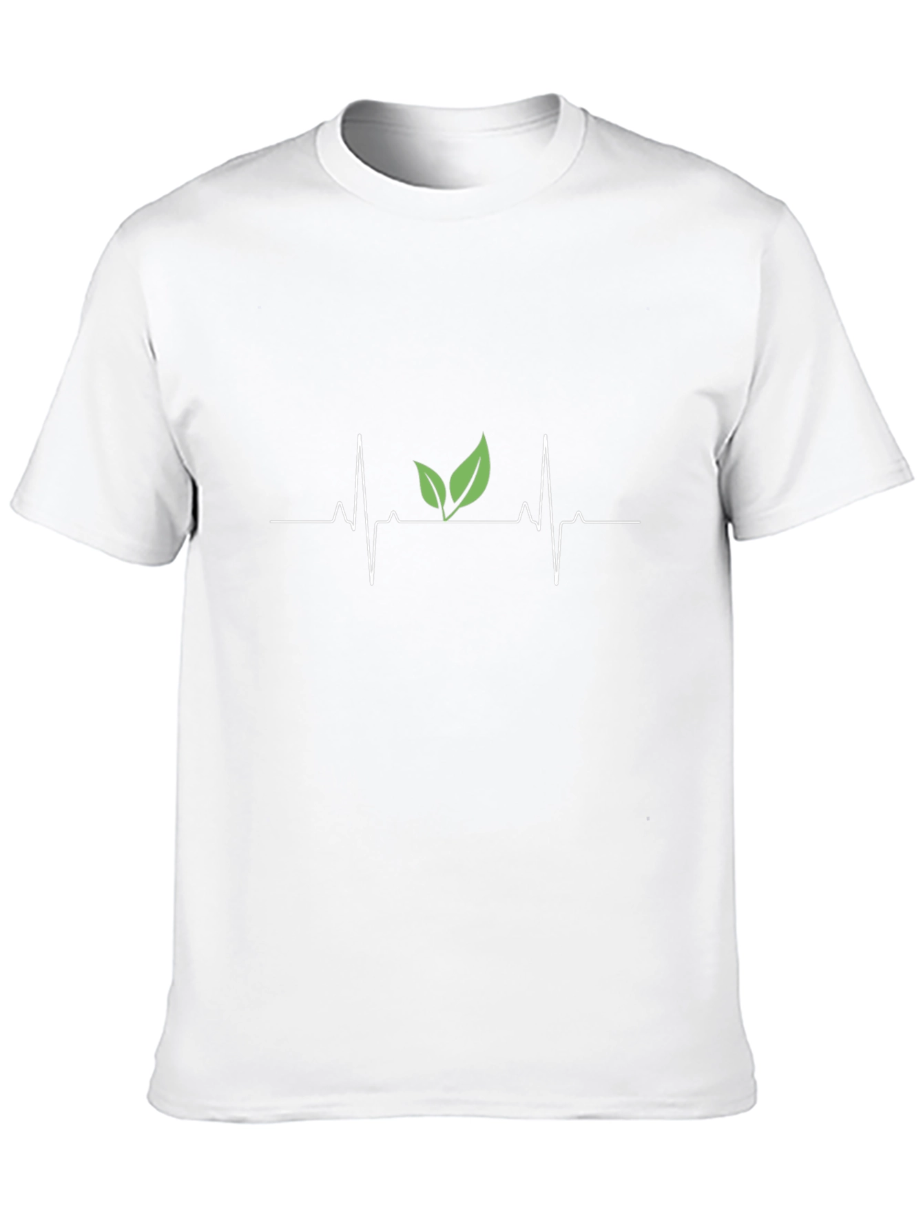 Vegan Heartbeat T-Shirt - Black Crew Neck