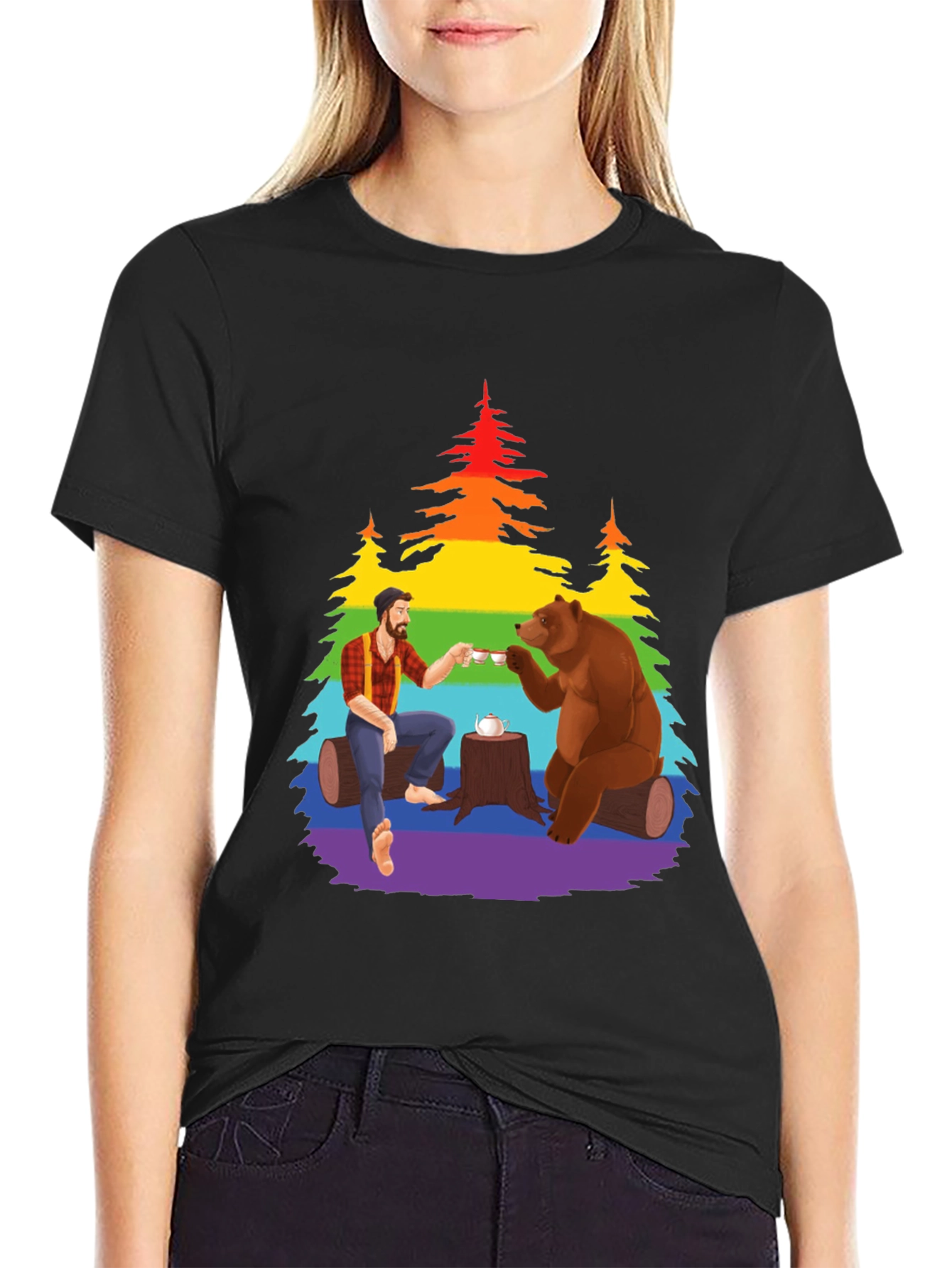 Lumberjack Bear Tea Party Tee
