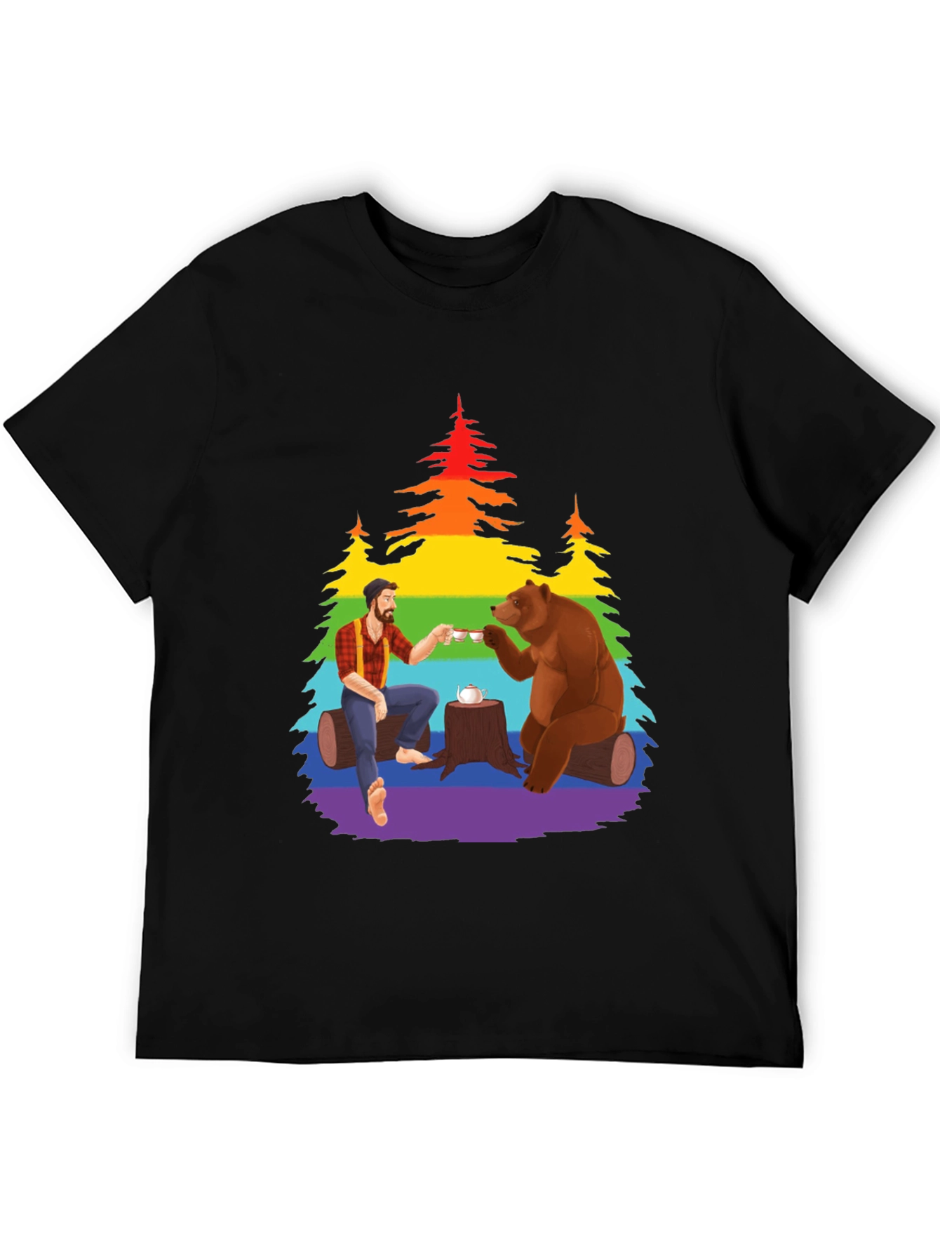 Lumberjack Bear Tea Party Tee