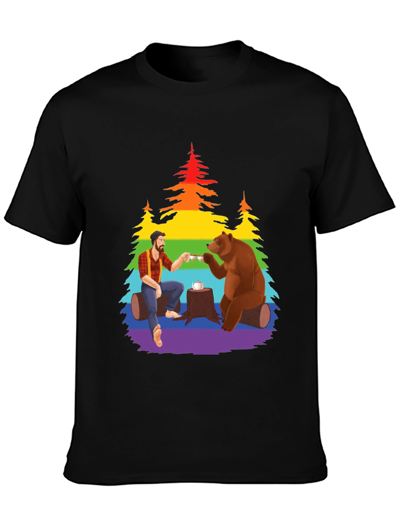 Lumberjack Bear Tea Party Tee