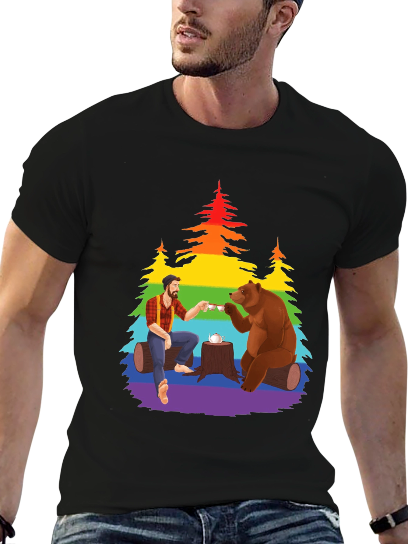 Lumberjack Bear Tea Party Tee