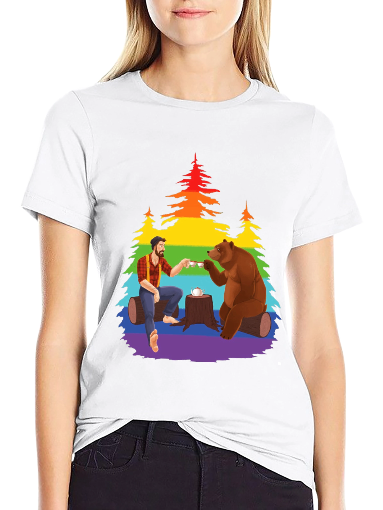 Lumberjack Bear Tea Party Tee