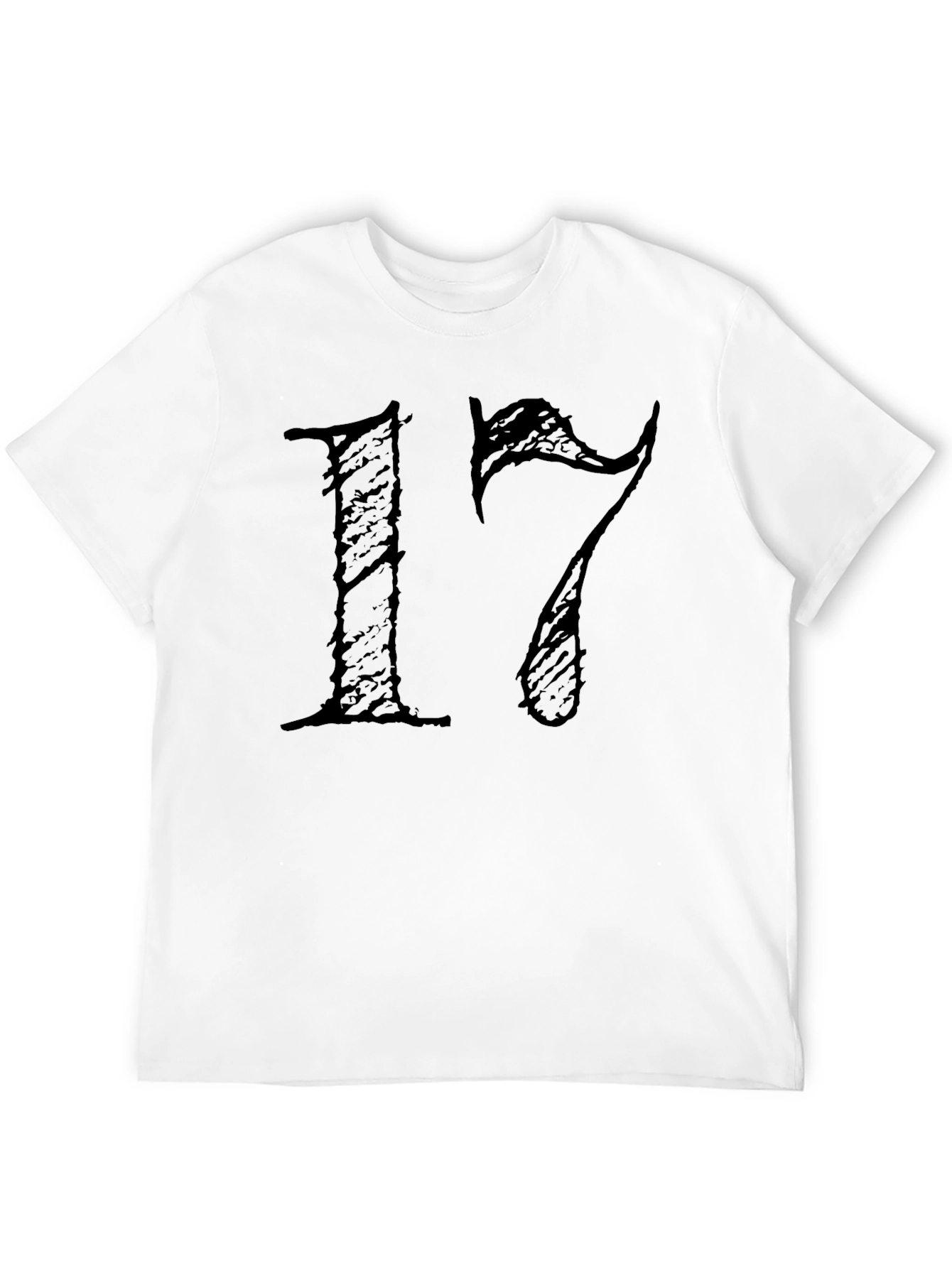 Mens Black 17 Graphic T-Shirt