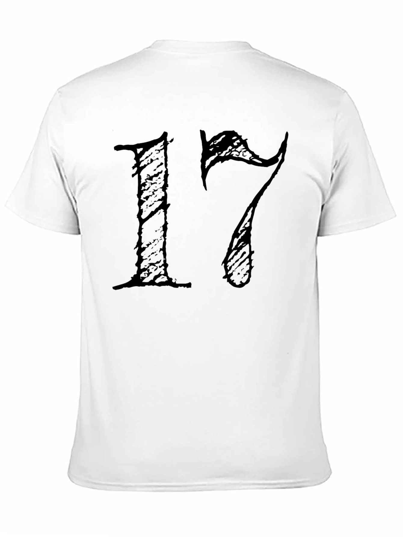 Mens Black 17 Graphic T-Shirt