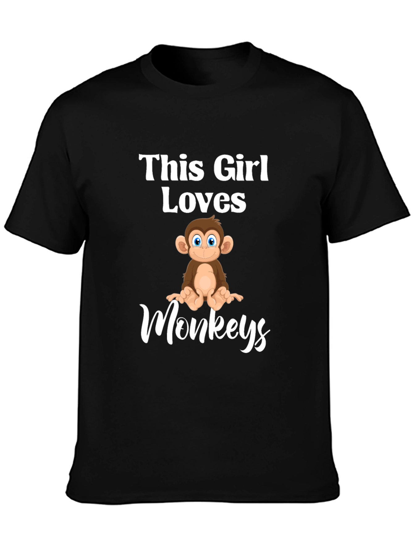 This Girl Loves Monkeys T-Shirt Funny Monkey Lover Tee