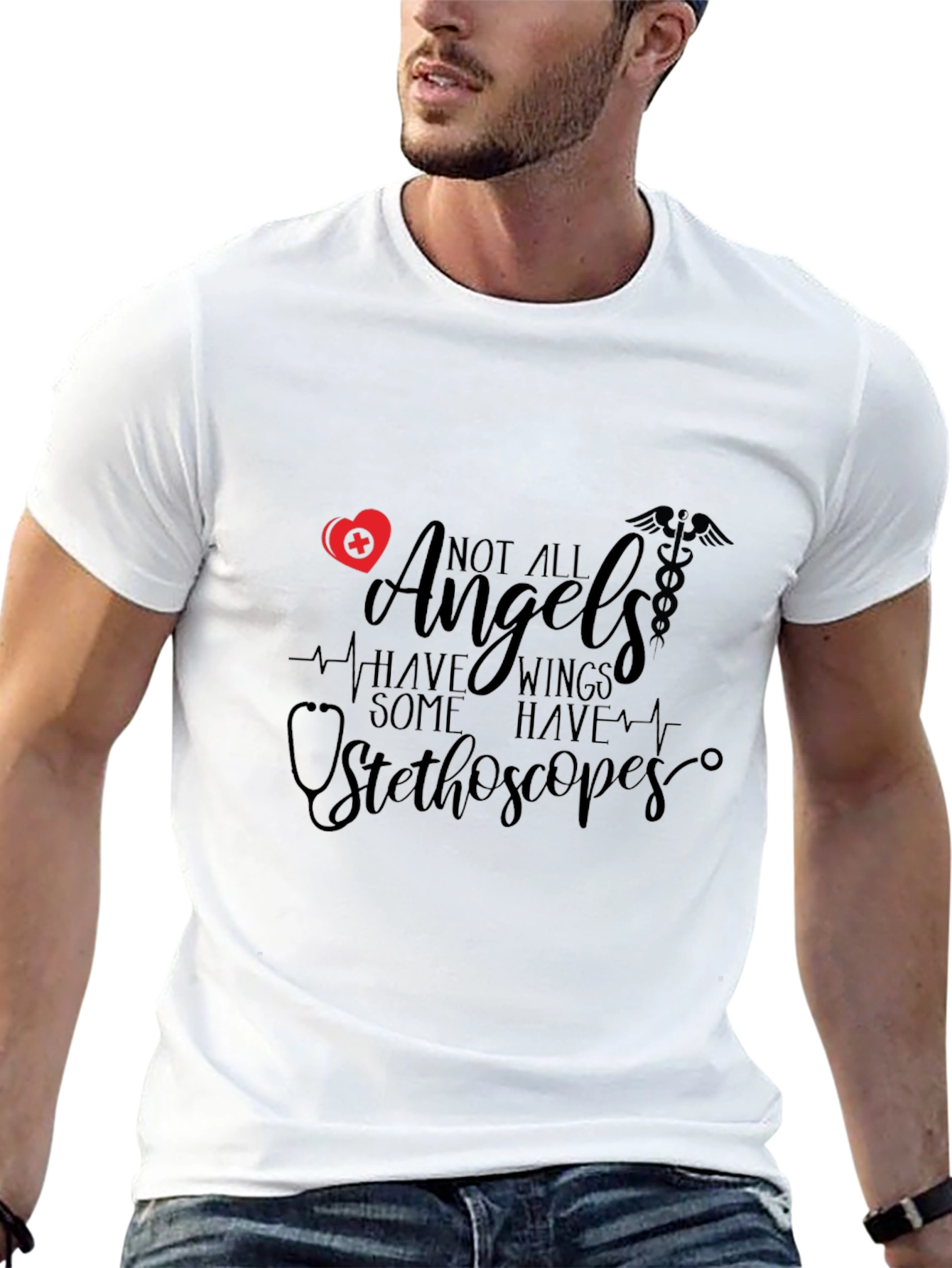 Nurse Angels Stethoscope T-Shirt