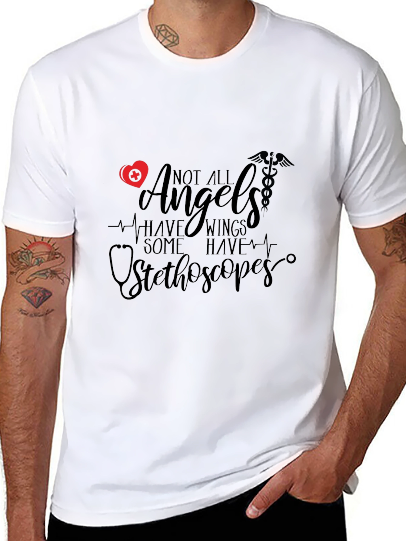 Nurse Angels Stethoscope T-Shirt