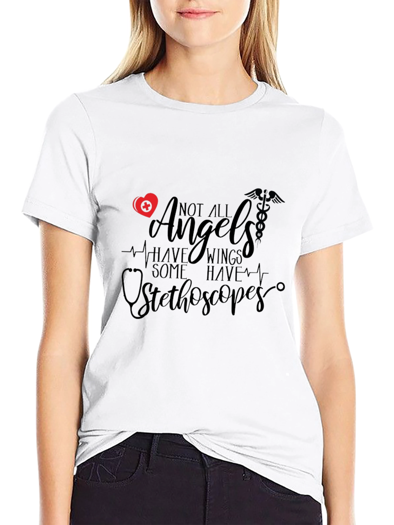 Nurse Angels Stethoscope T-Shirt
