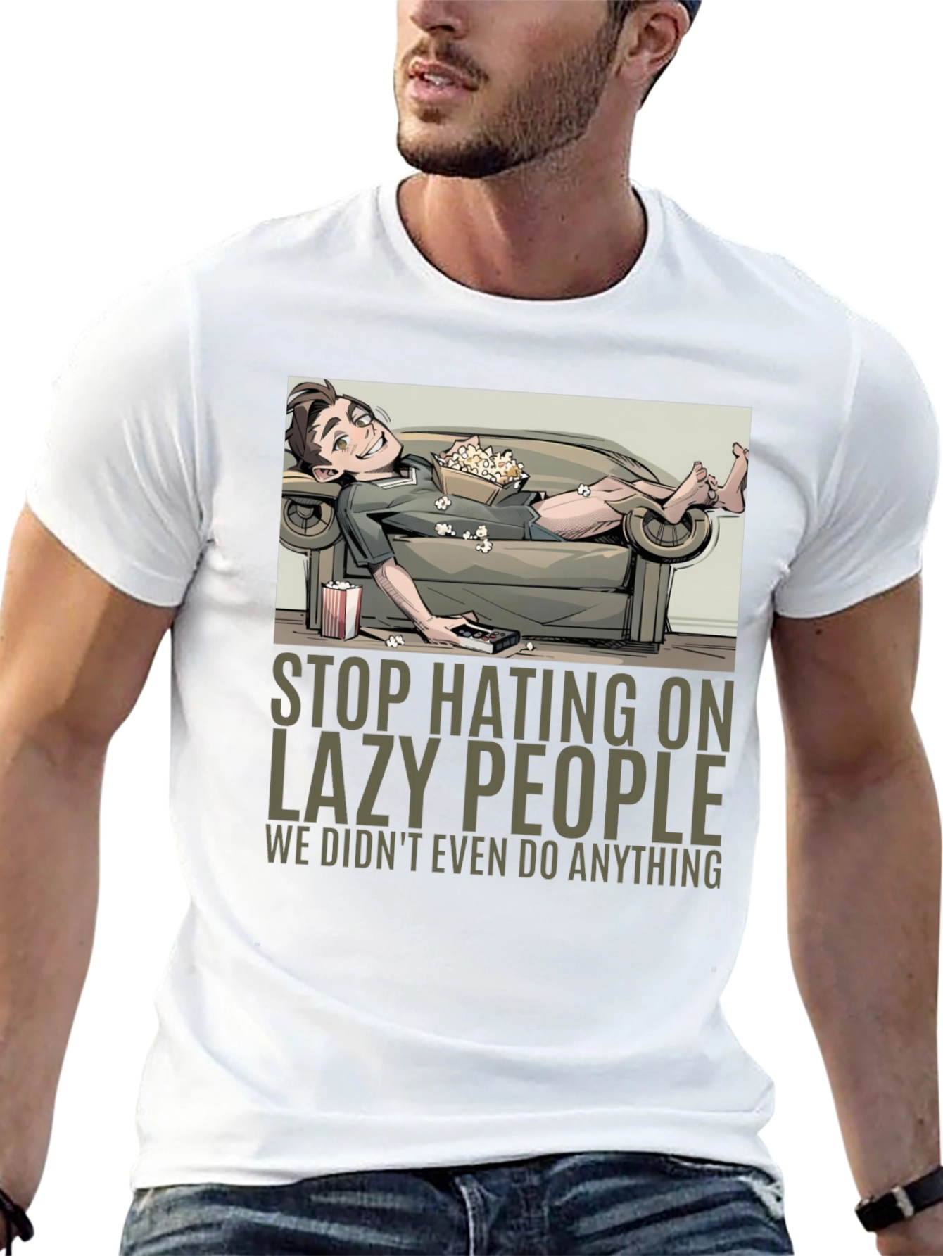 Stop Hating Lazy People Graphic Tee