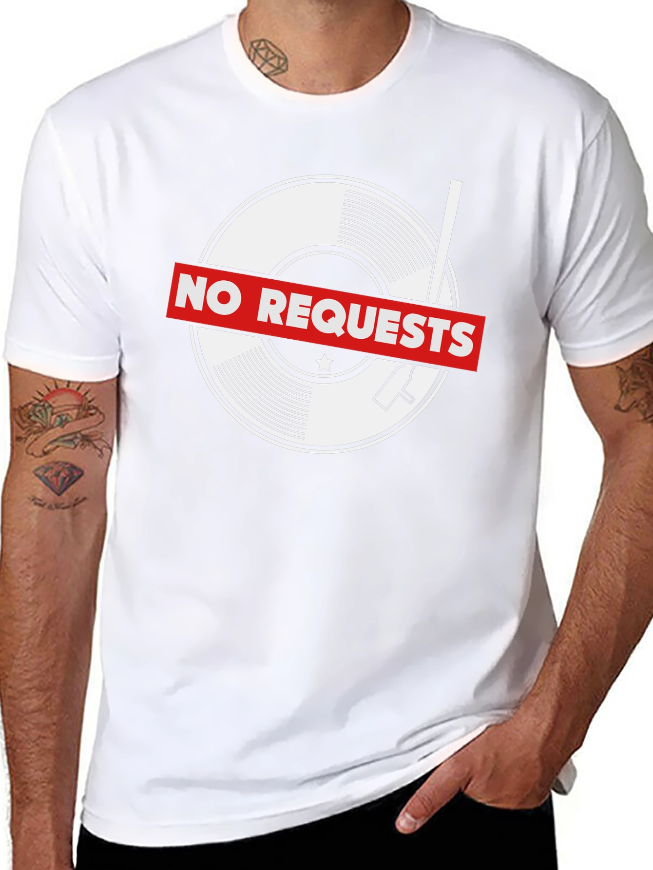 No Requests Graphic Tee - Music Lover T-Shirt