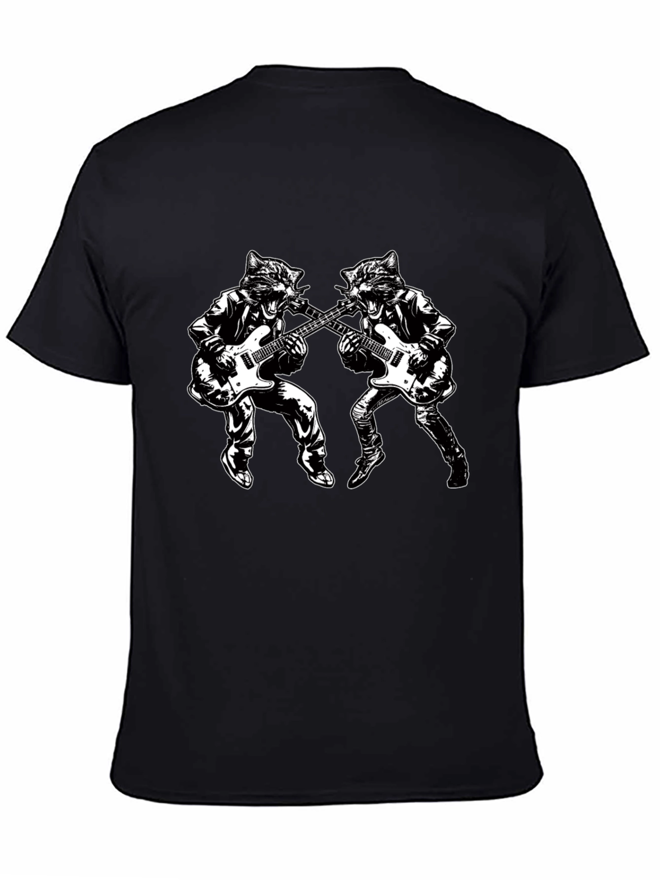 Rockin Cat Band T-Shirt - Unisex Style