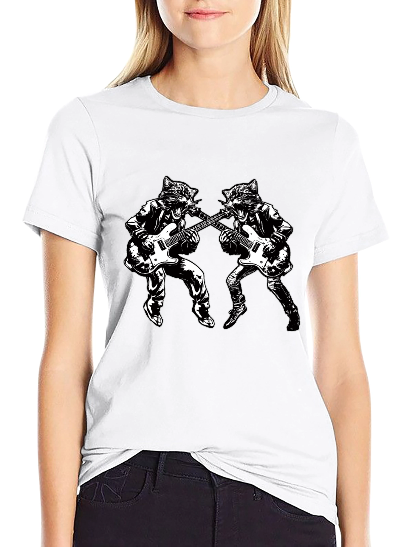 Rockin Cat Band T-Shirt - Unisex Style