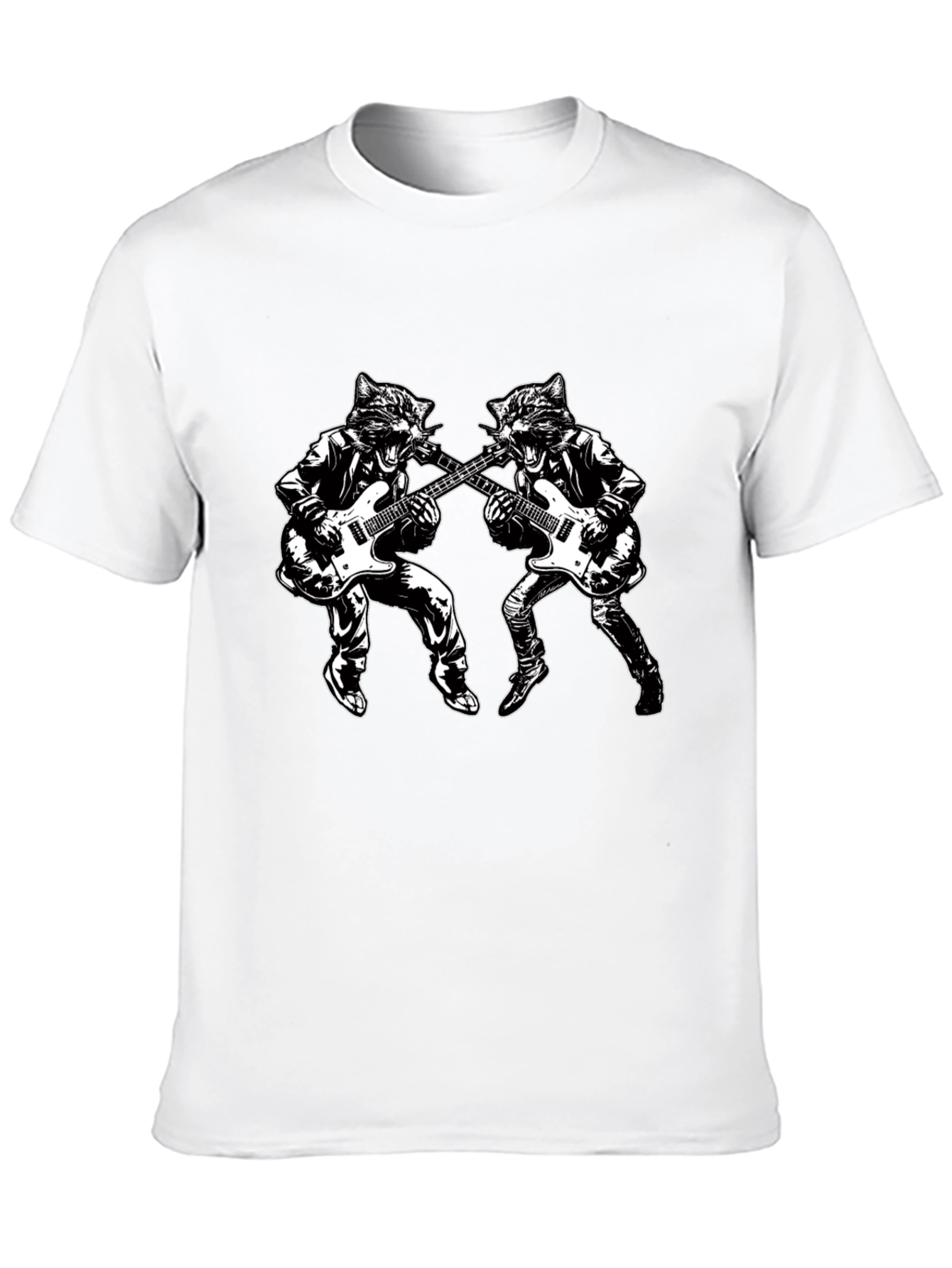 Rockin Cat Band T-Shirt - Unisex Style