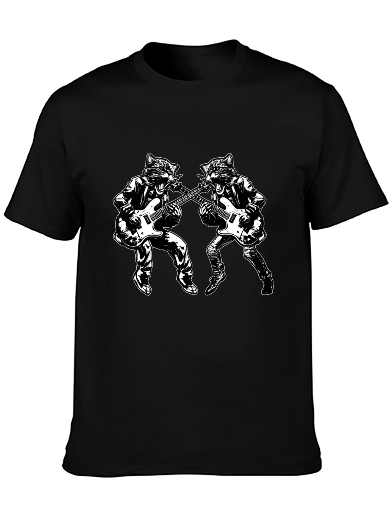 Rockin Cat Band T-Shirt - Unisex Style