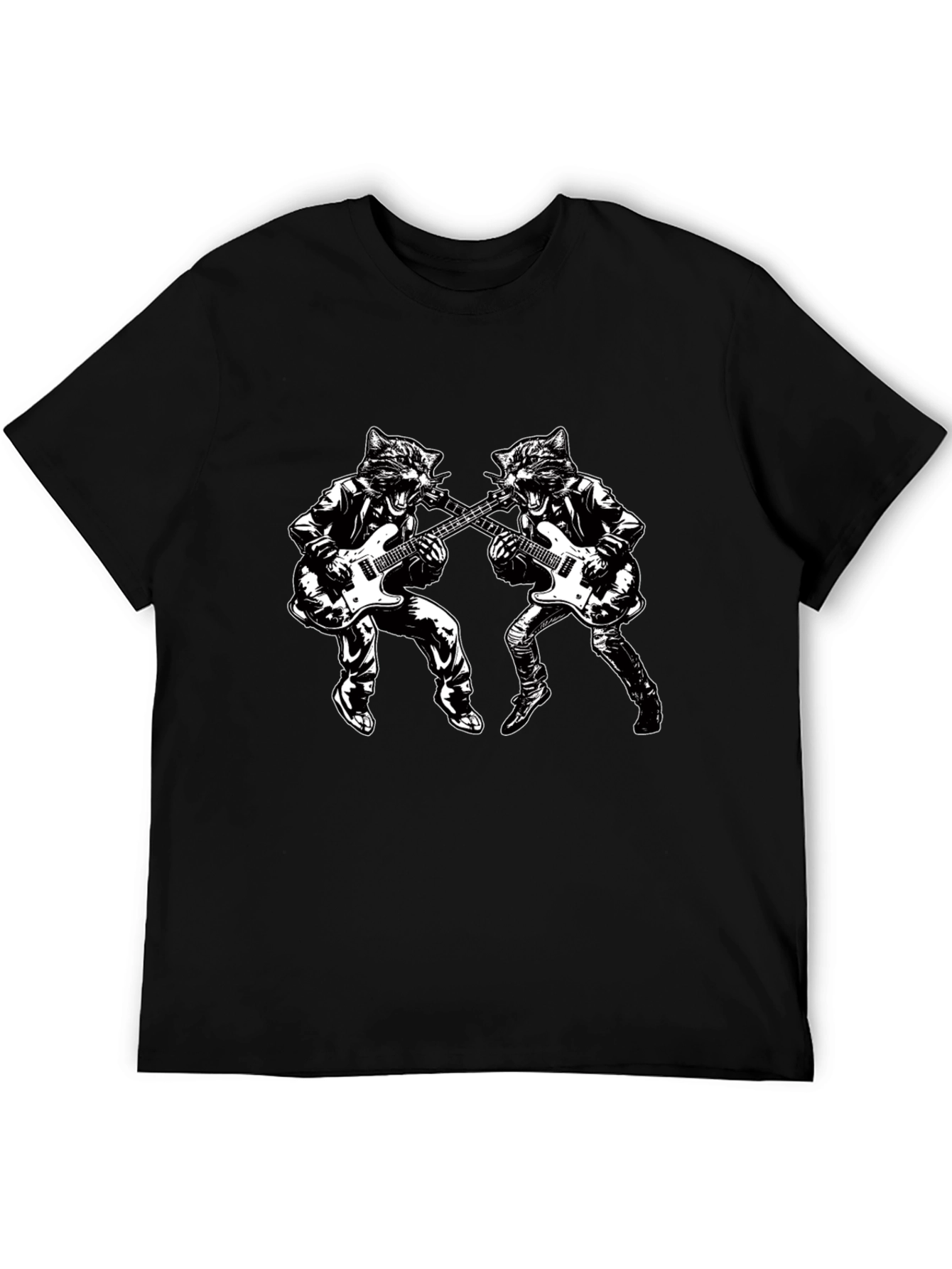 Rockin Cat Band T-Shirt - Unisex Style