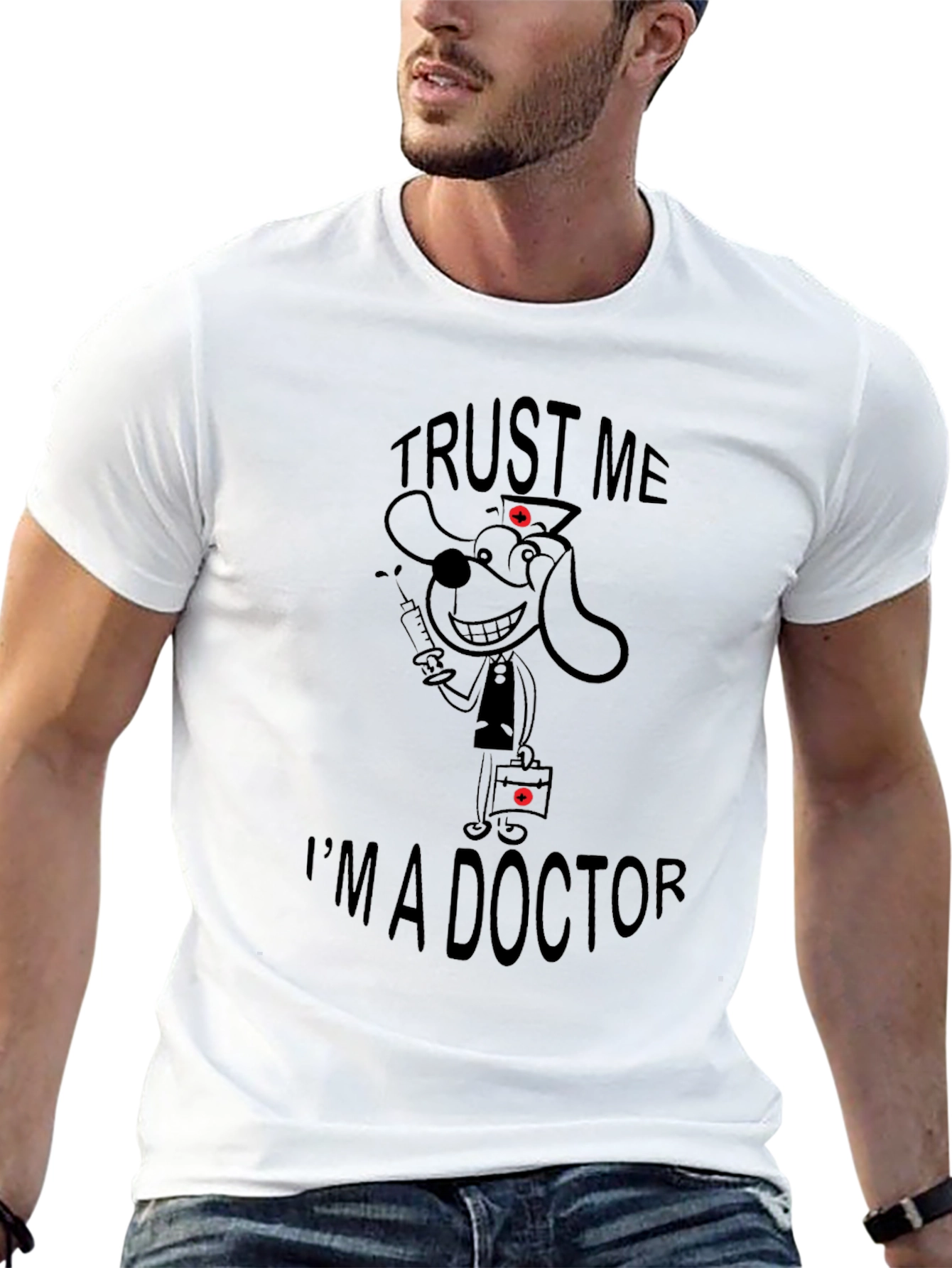 Trust Me Im A Doctor Black T-Shirt