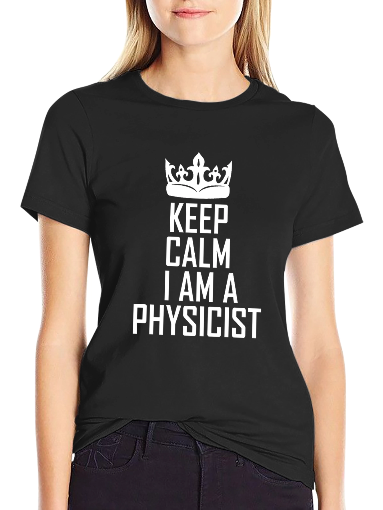 Keep Calm Im a Physicist Black T-Shirt