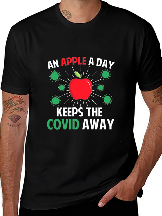 An Apple a Day Keeps the COVID Away Black Tee