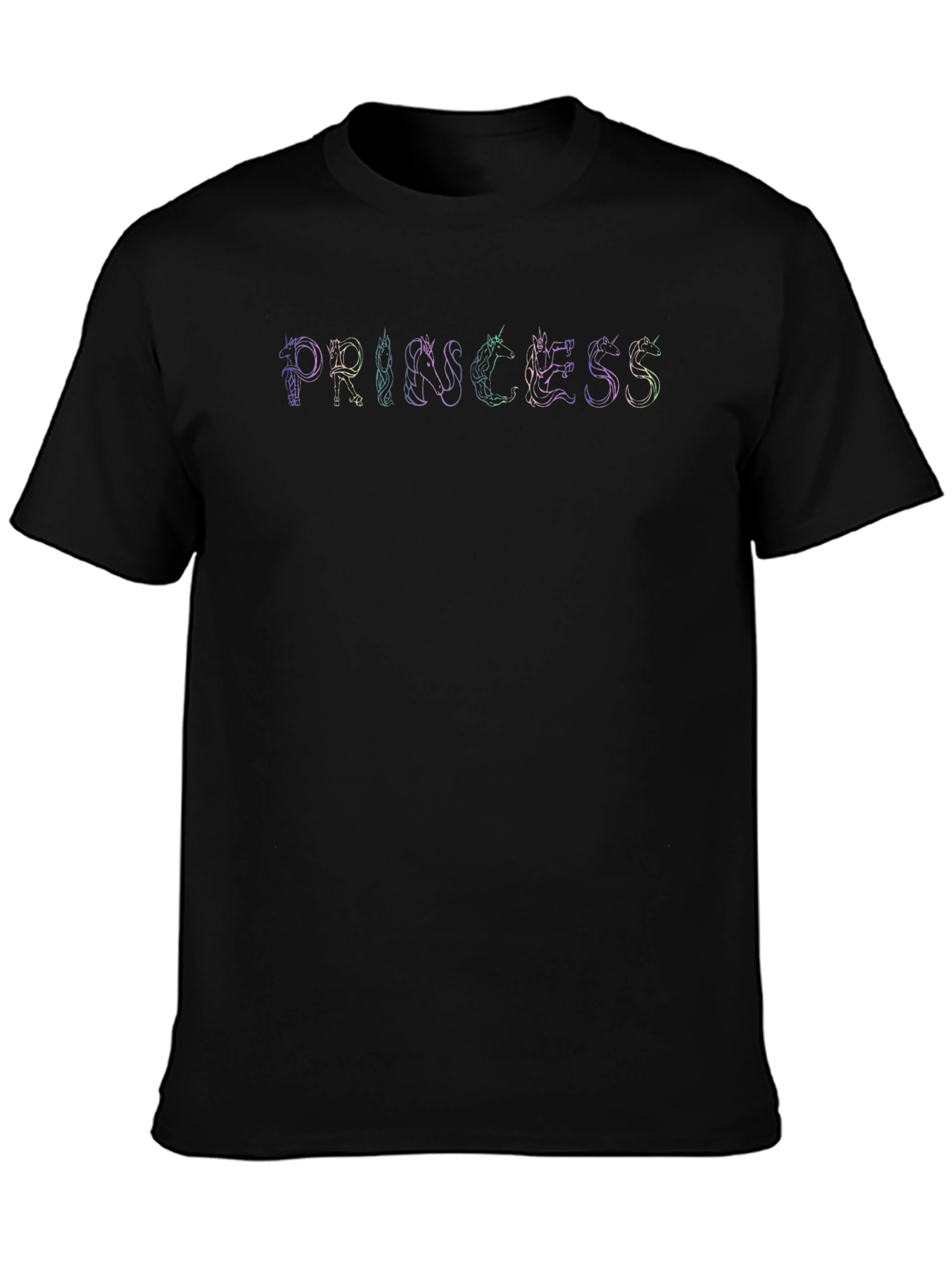 Princess Unicorn T-Shirt - Black