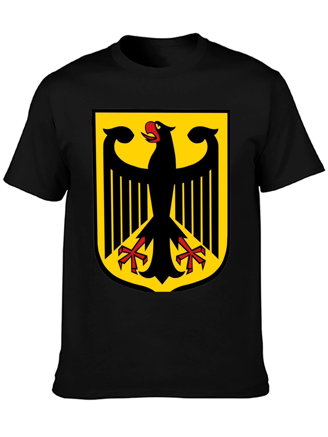 German Eagle Crest Graphic Tee - Black
