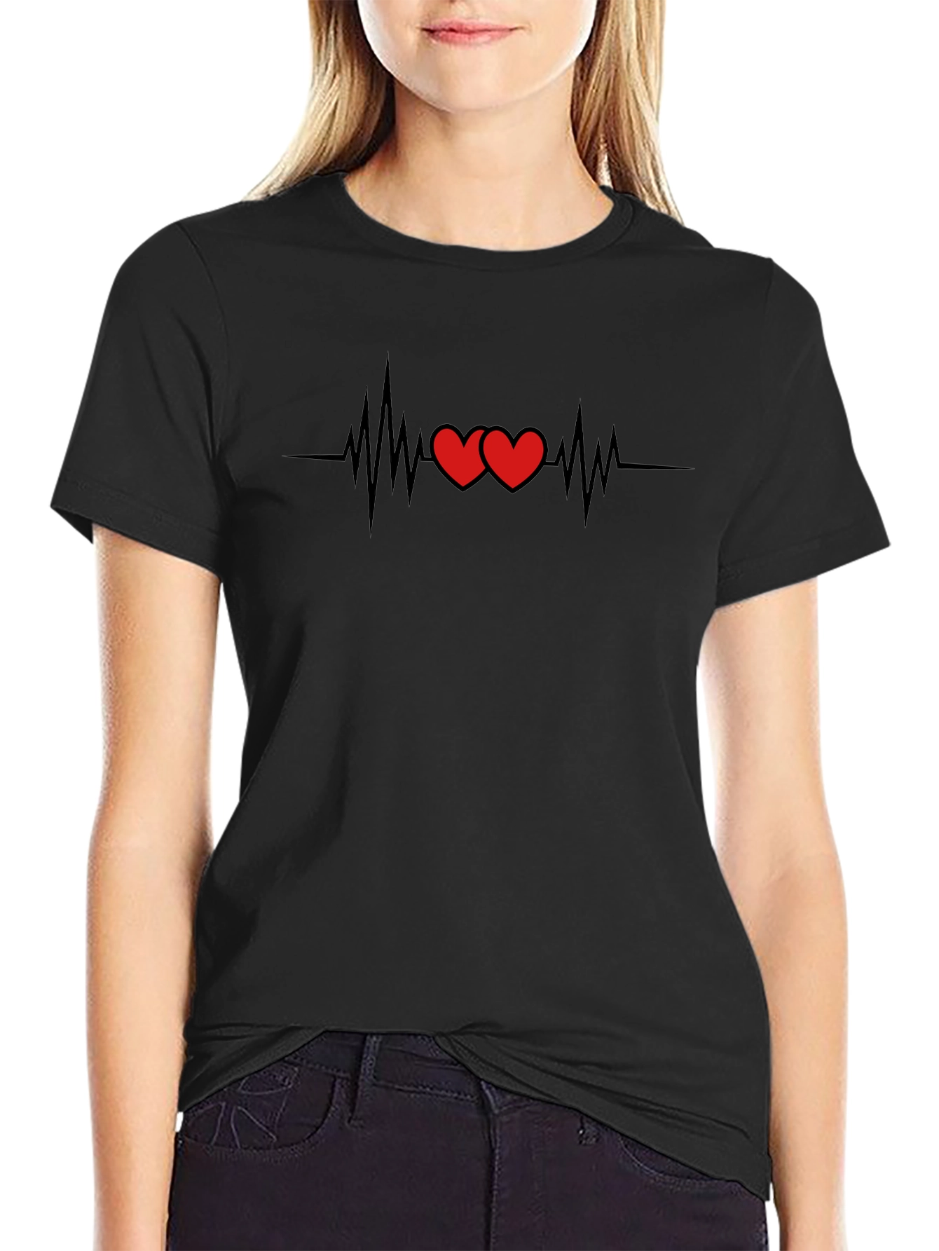 Heartbeat Love T-Shirt - Graphic Tee for Romantics