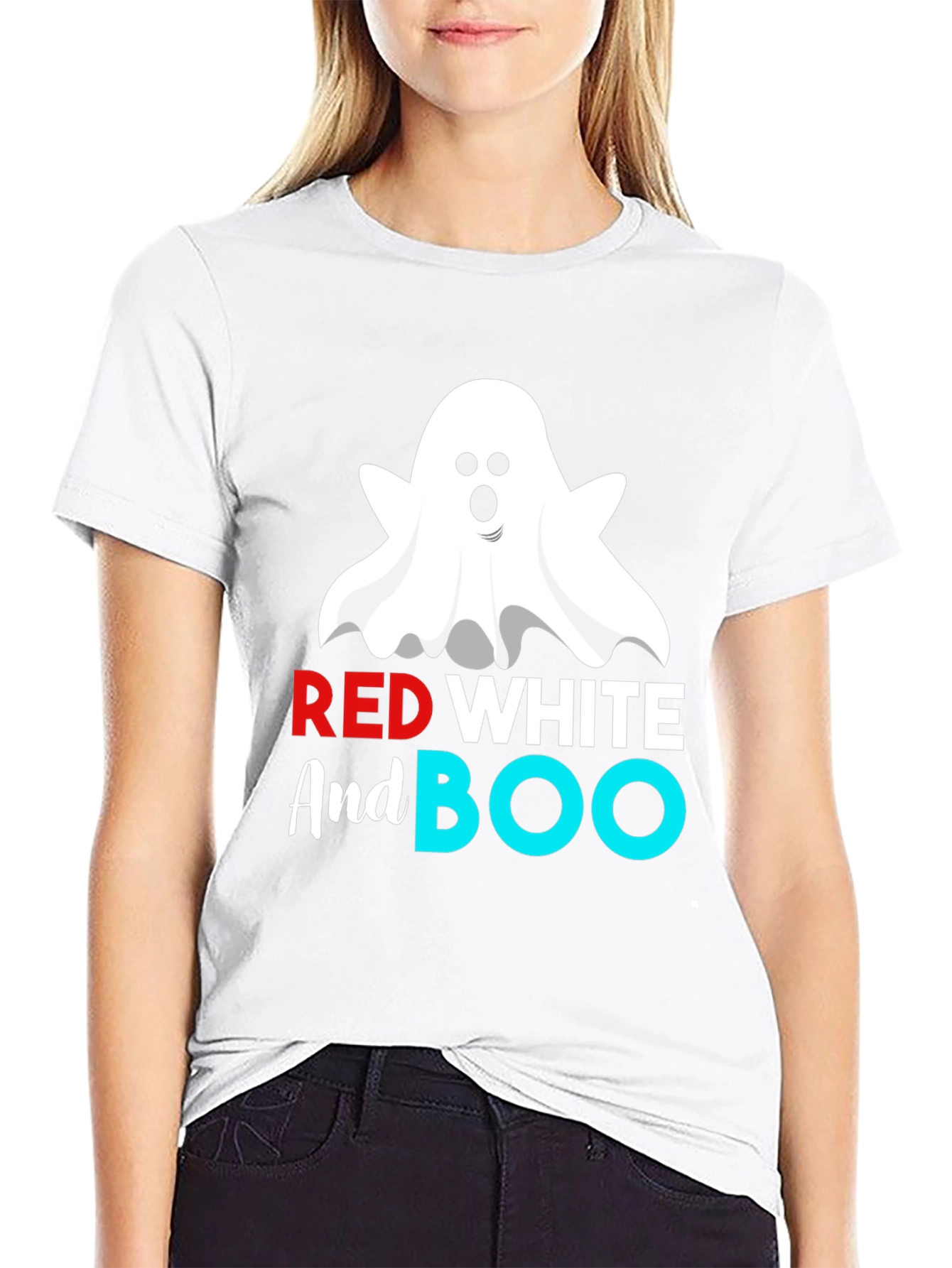 Red White And Boo Halloween T-Shirt