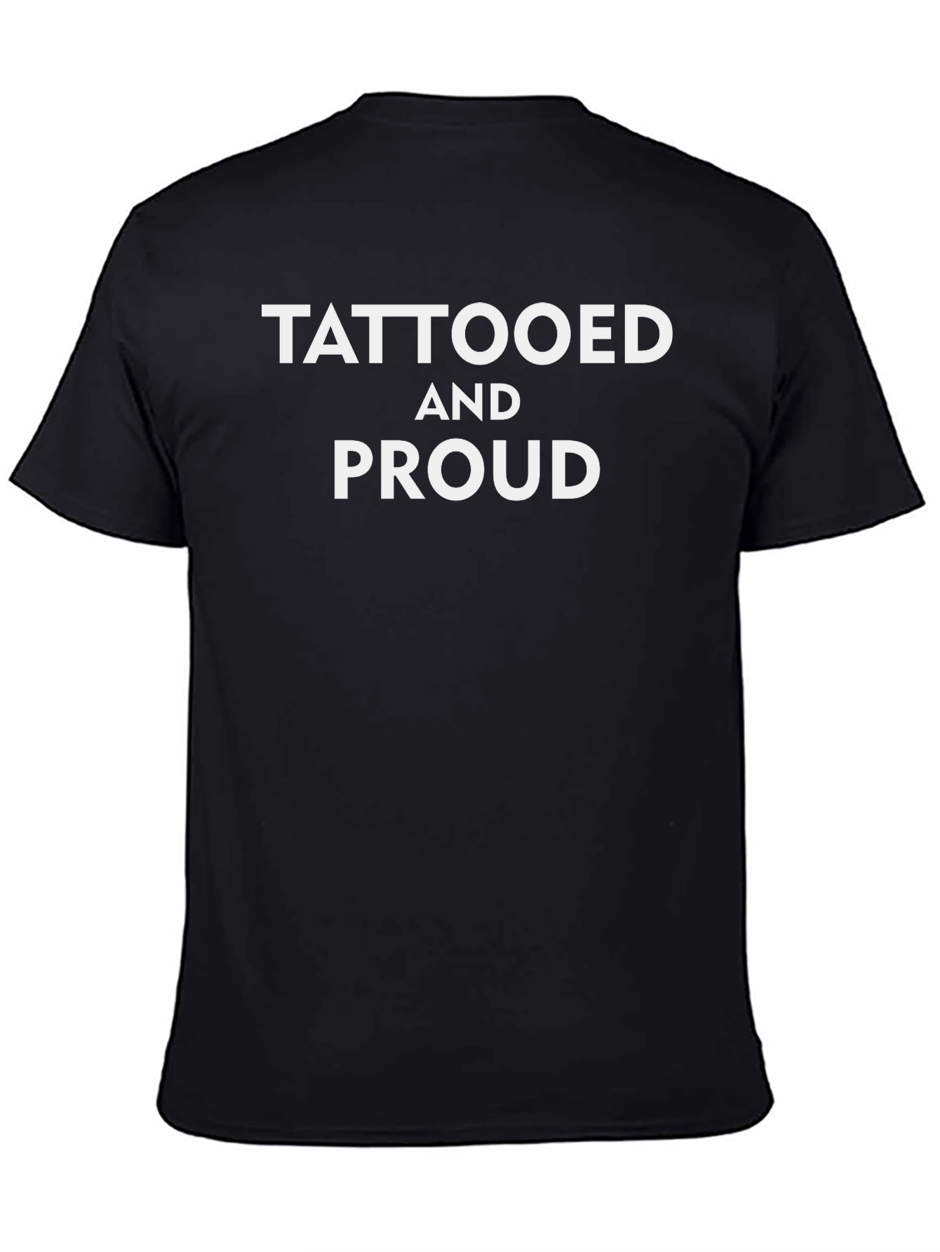 Tattooed and Proud Mens Black Graphic T-Shirt