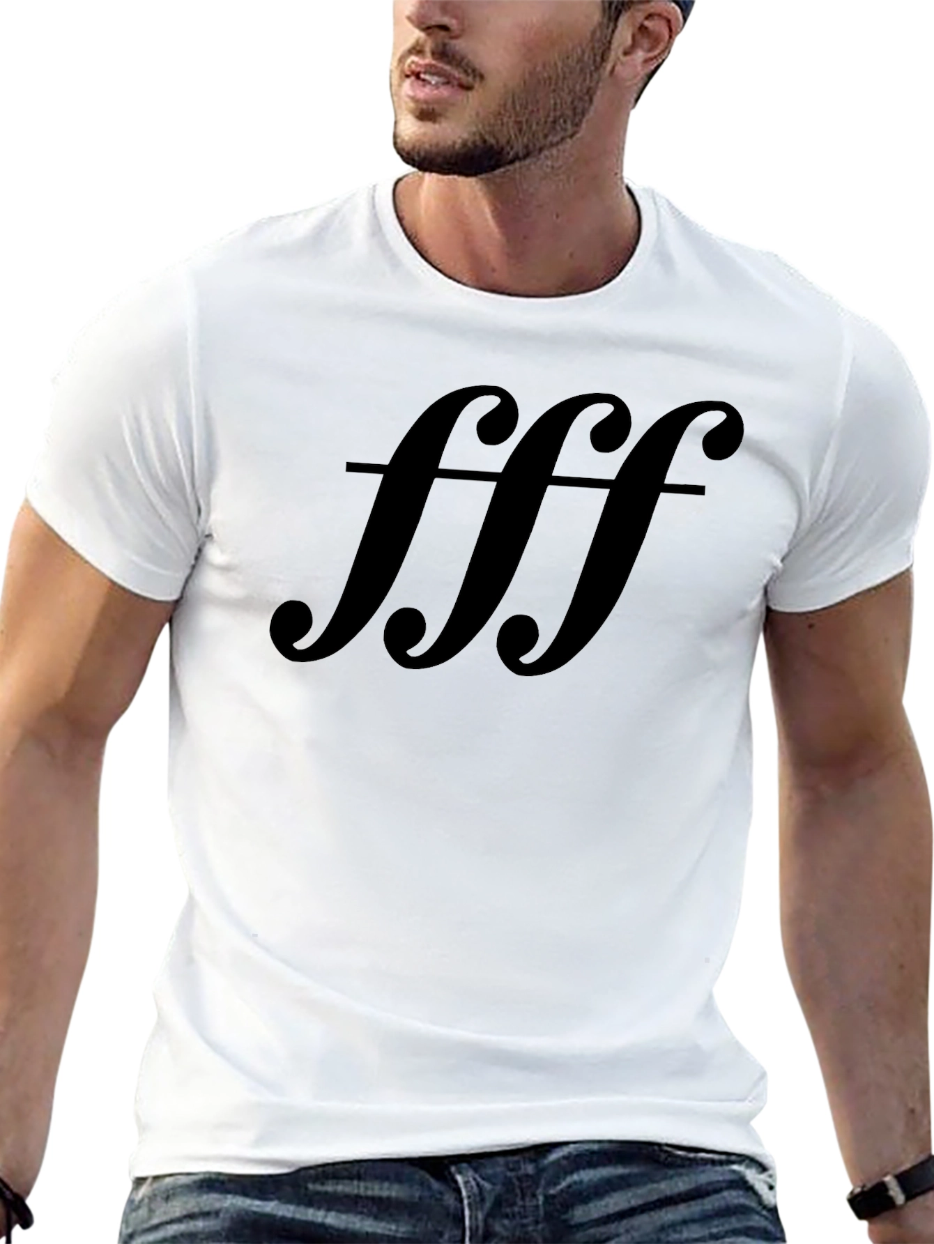 Bold fff Graphic Tee - Soft Black Cotton
