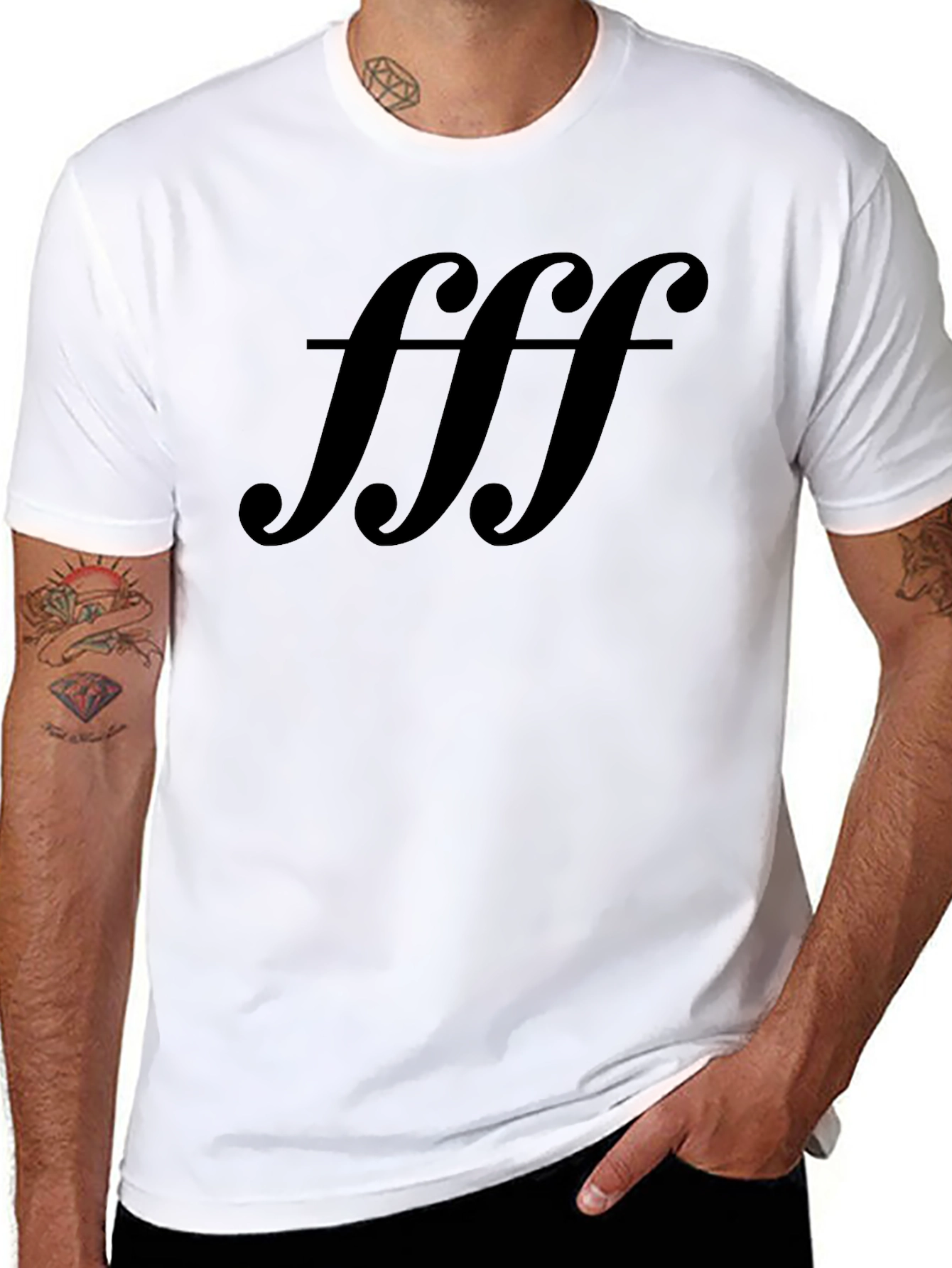 Bold fff Graphic Tee - Soft Black Cotton