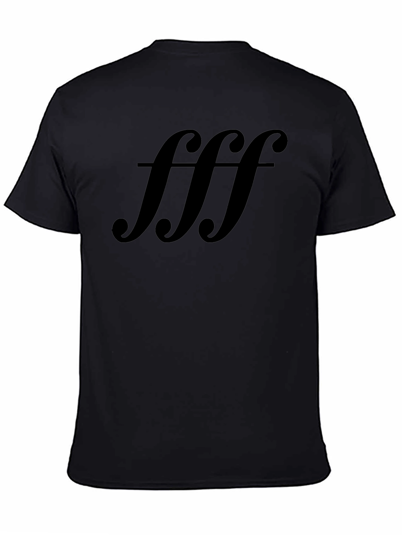 Bold fff Graphic Tee - Soft Black Cotton