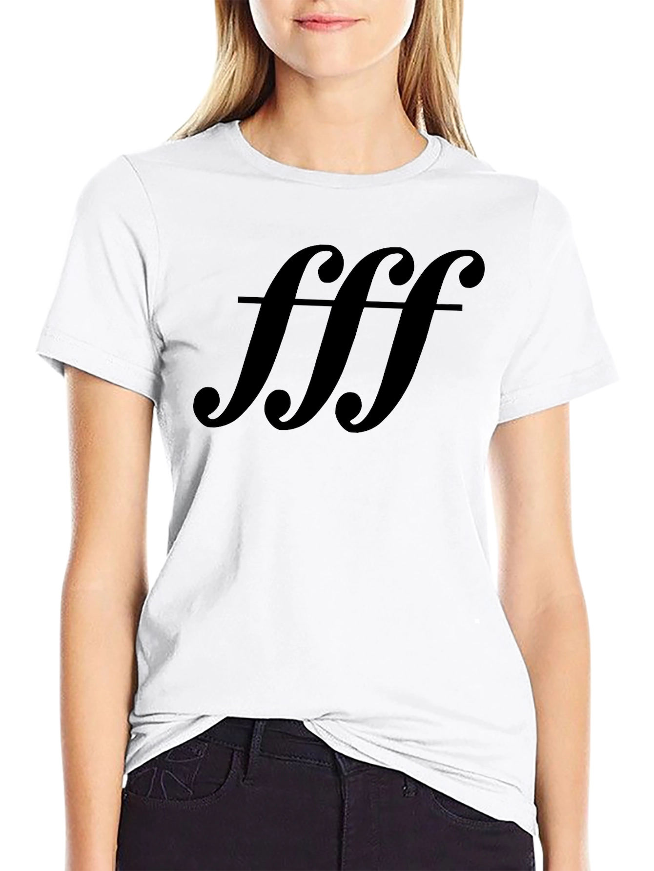 Bold fff Graphic Tee - Soft Black Cotton