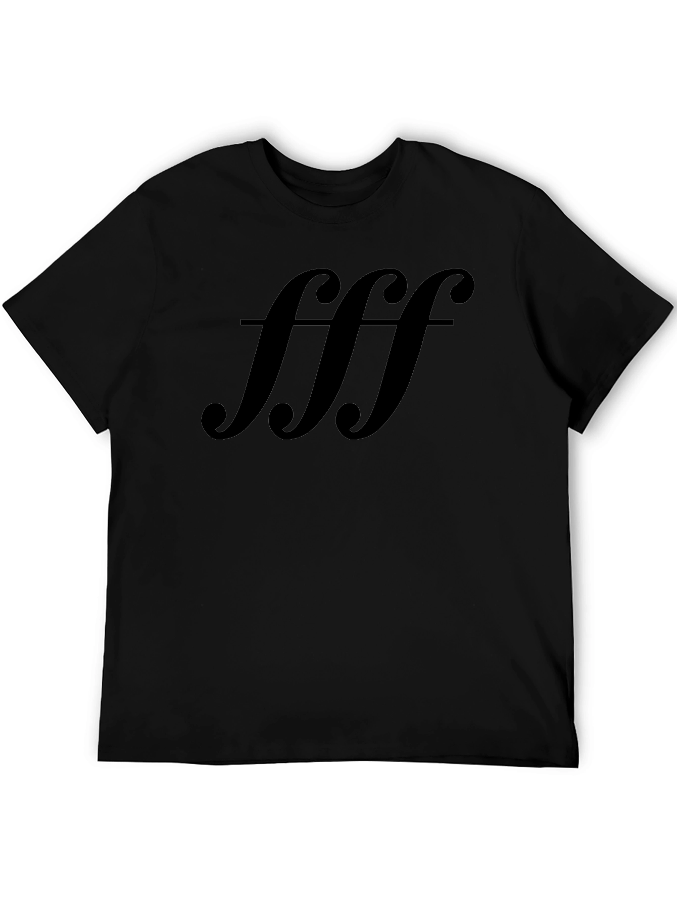 Bold fff Graphic Tee - Soft Black Cotton