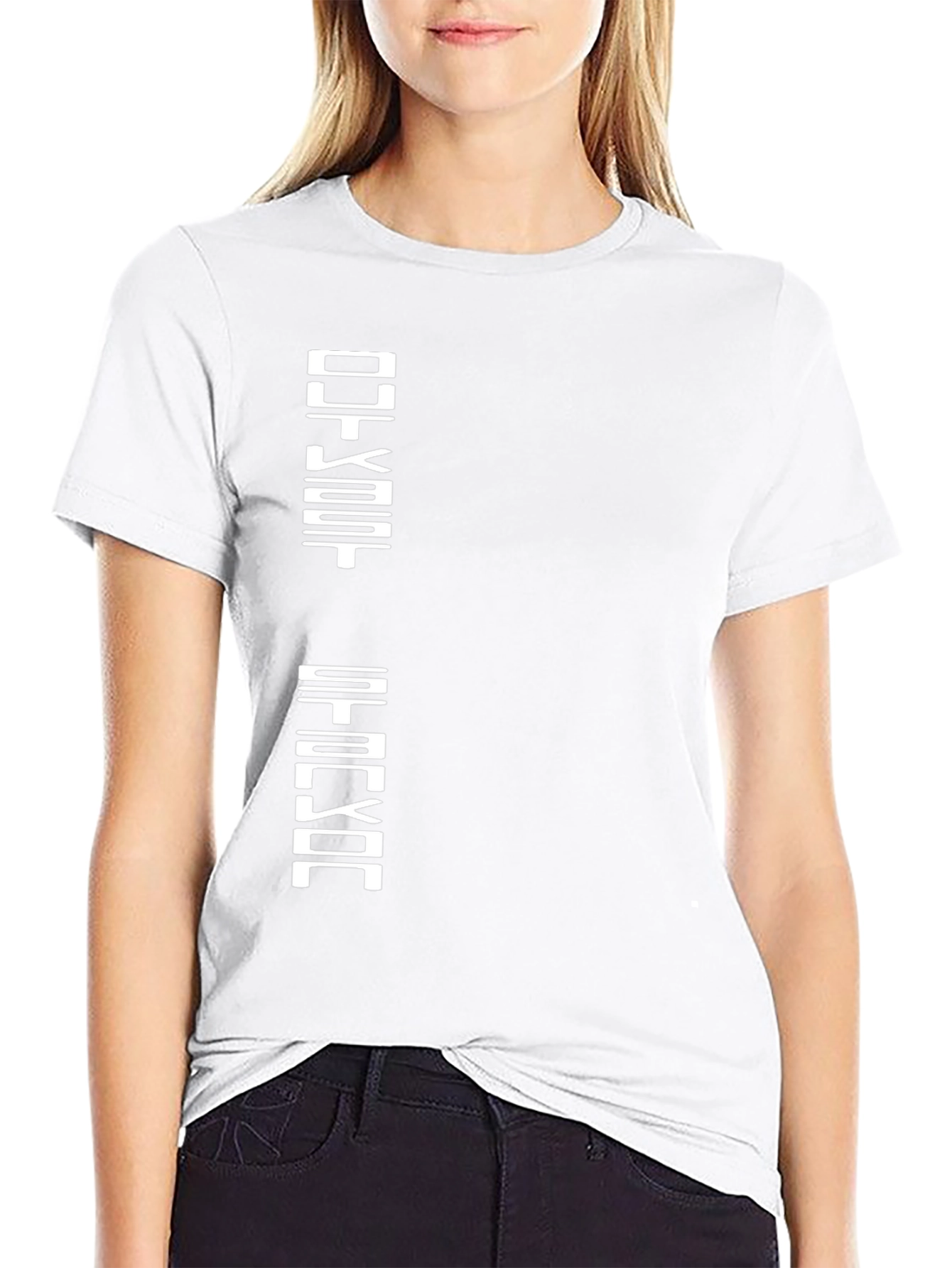 Abstract Graphic Print Black Cotton T-Shirt