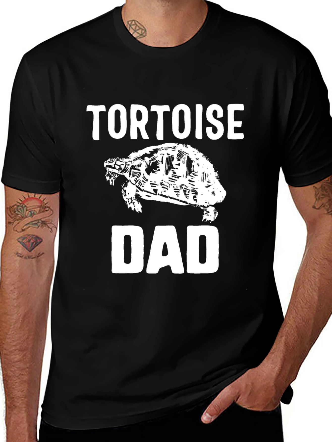 Tortoise Dad T-Shirt - Black Cotton Tee