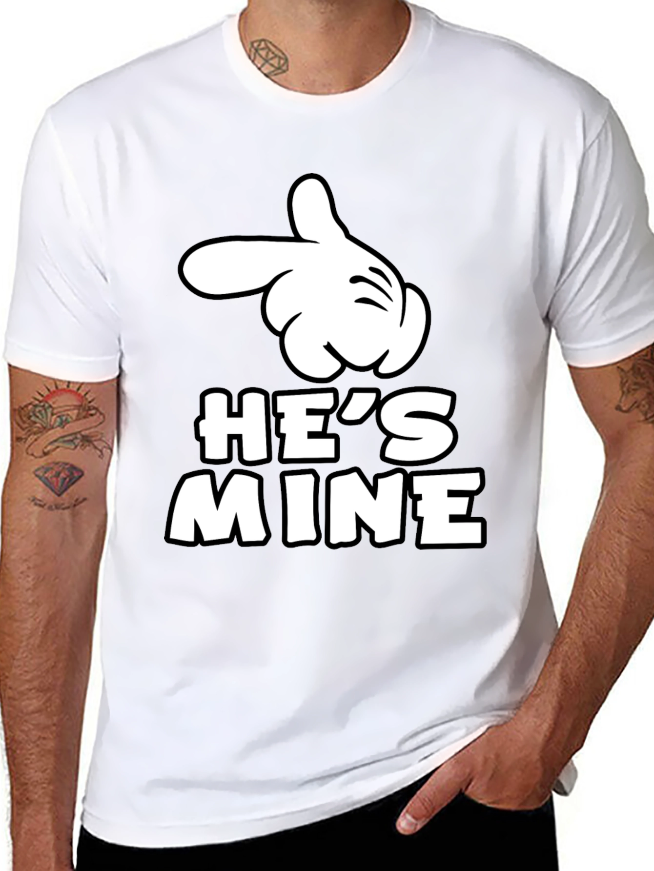 Hes Mine Matching Couple T-Shirt - Novelty Design
