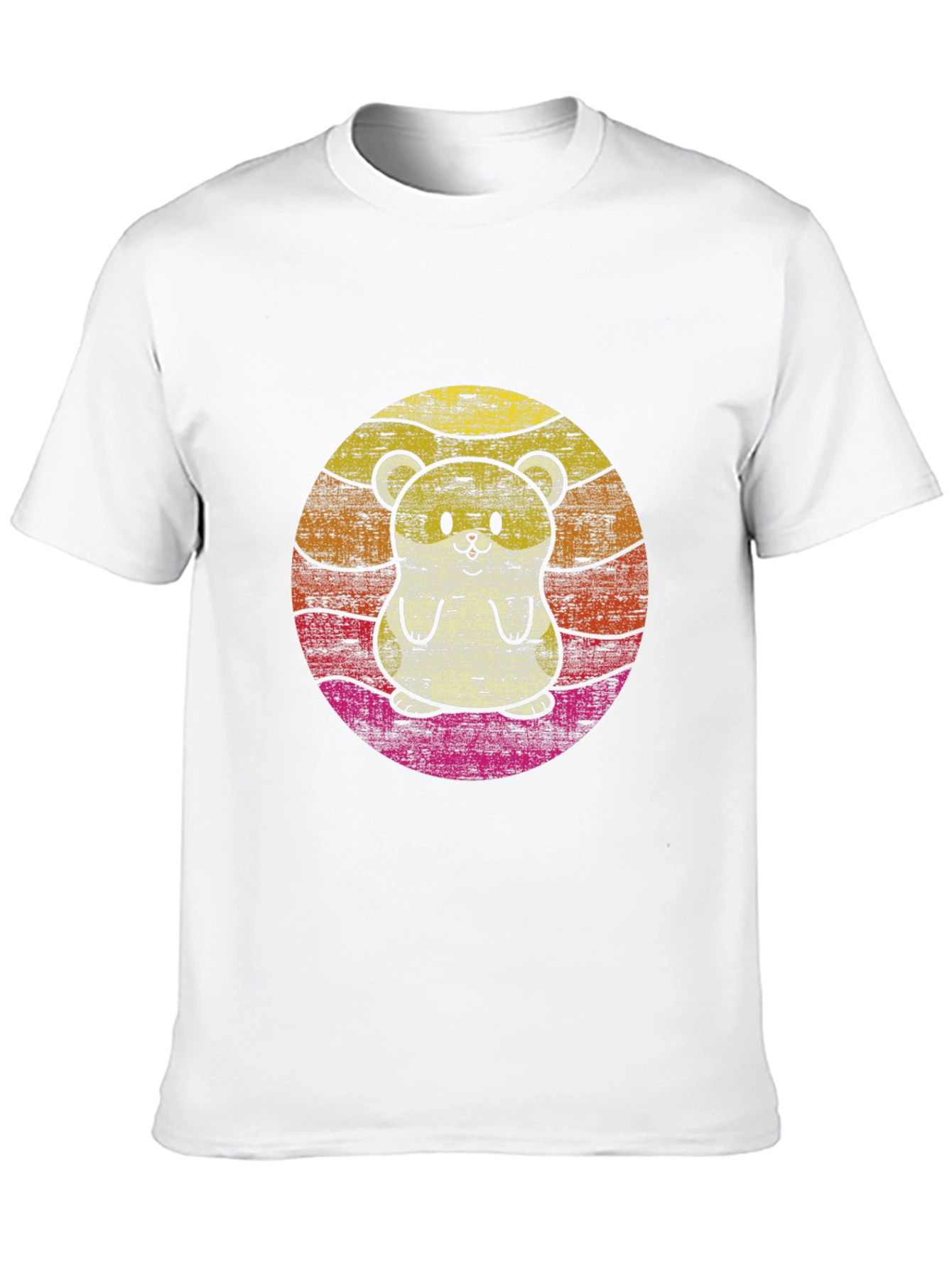 Retro Hamster Graphic Tee - Black