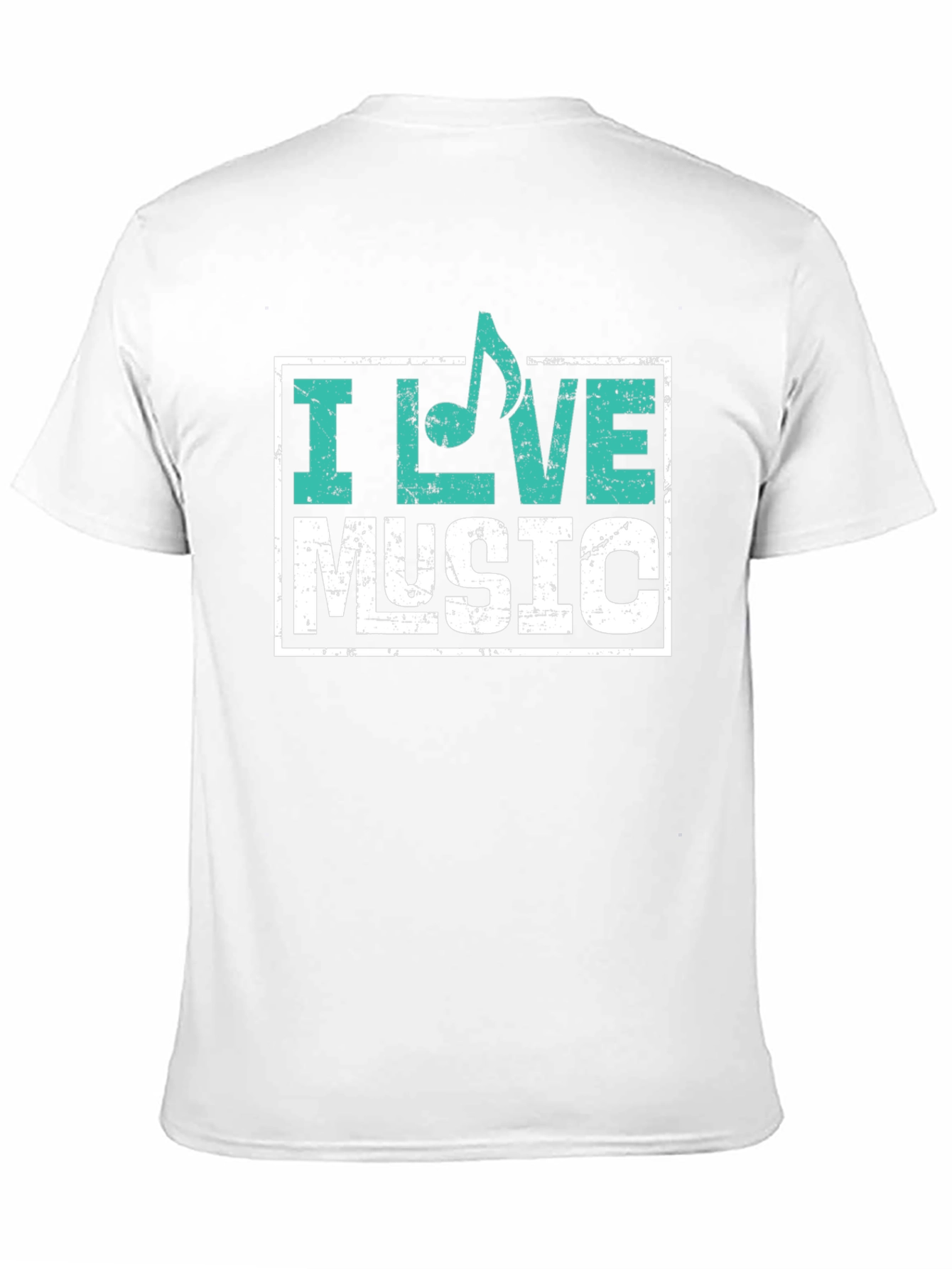 I Love Music Graphic T-Shirt - Black