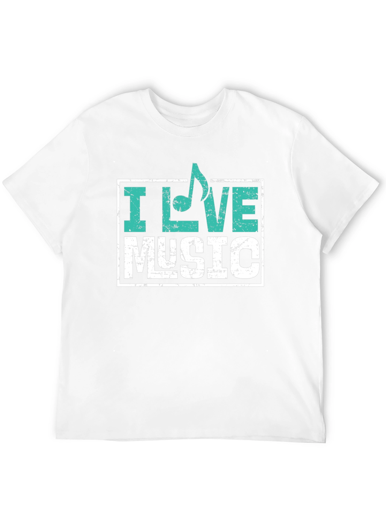 I Love Music Graphic T-Shirt - Black