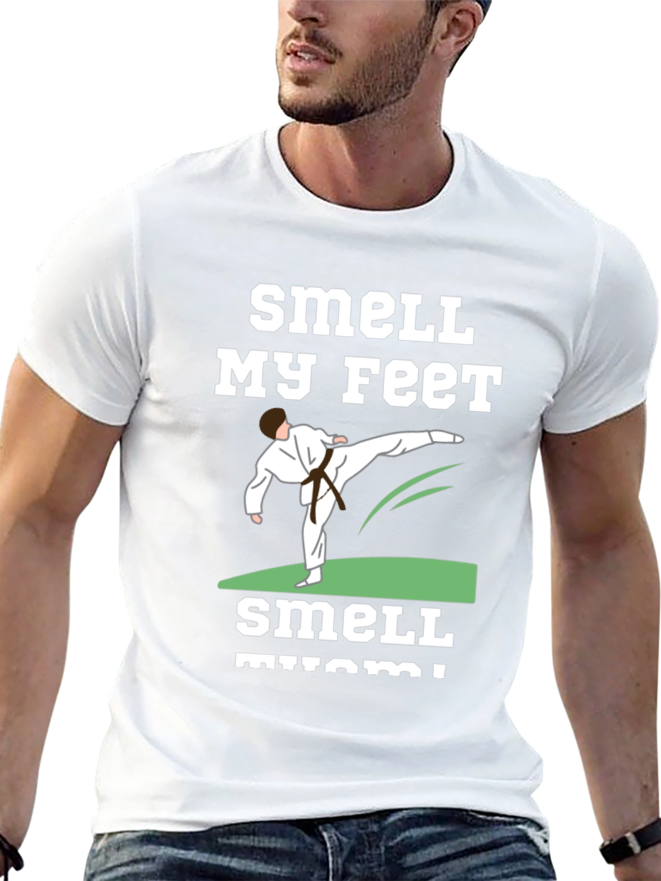 Smell My Feet Karate Black T-Shirt
