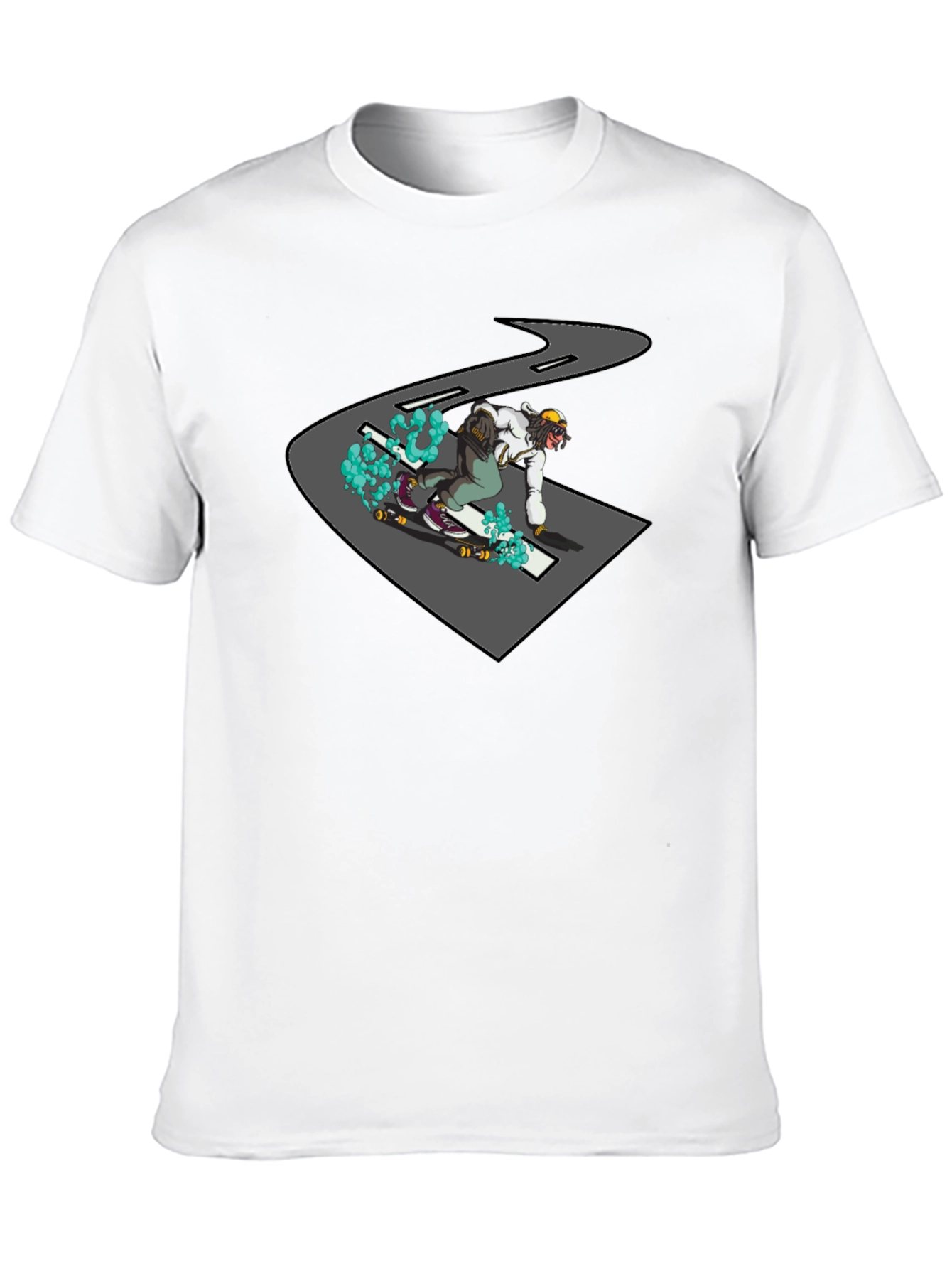Skateboarder Graphic Black T-Shirt