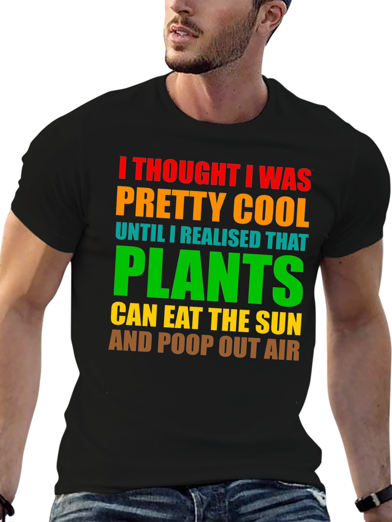 Plants Eat Sun Funny T-Shirt Cool Graphic Tee